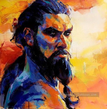 Fantaisie œuvres - Portrait de Khal Drogo Le Trône de fer